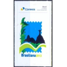 PB-030 / C-3698 - 2017 - MINT - SELO PERSONALIZADO - BRASILIANA 2013 - PRISMA AUTOADESIVO - RJ