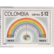 COLÔMBIA - 1983 - MINT - AÉREO - ANIVERSÁRIO DA LIGA COLOMBIANA DE RADIOAMADORES - YT-0722