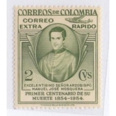 COLÔMBIA - 1954 - MINT - EXCELENTISMO SENHOR ARZOBISPO MANUEL JOSÉ MOSQUERA