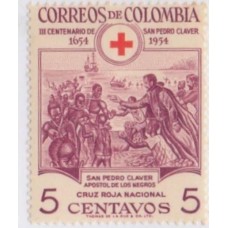 COLÔMBIA - 1954 - MINT - III CENTENÁRIO DE SAN PEDRO CLAVER