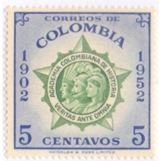 COLÔMBIA - 1952 - MINT - ACADEMIA COLOMBIANA DE HISTÓRIA