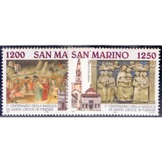 SAN MARINO - 1995 - MINT - EDÍFICIOS RELIGIOSOS, QUADROS E ETC - YT-1402/03