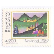 ARGENTINA - 1989 - MINT - NATAL - PINTURAS RELIGIOSAS - SÉRIE 2 SELOS - YT-1706/07