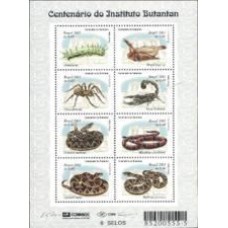 BL-118 - MINT - 2001 - INSTITUTO BUTANTAN - COBRAS - INSETOS - RHM R$ 40,00 (8 UFs x R$ 5,00)