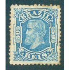 I-48 - 1881 - DOM PEDRO II - CABEÇA PEQUENA - 50 RÉIS - NOVO - PONTOS DE FERRUGEM