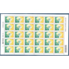 C-2496 - 2002 - 80 ANOS DA PROVIDÊNCIA SOCIAL - FOLHA COM 30 SELOS - MINT - RHM R$ 105,00 (21 UFS X R$ 5,00)