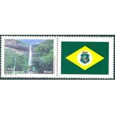 C-2862 - 2009 - MINT - 1 SELO DA SÉRIE DE 12 SELOS - BICA DO IPU  - CEARÁ - VINHETA BANDEIRA DO CEARÁ