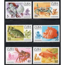 CUBA - 1994 - 3370/3375 - FAUNA MARINHA