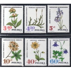 POLÔNIA - 1967 - 1625/1630 - SÉRIE COM 6 SELOS - FLORA - FLORES