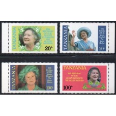 TANZÂNIA - 1985 - 262A/262D - SÉRIE COM 4 SELOS - REALEZA - ANIVERSÁRIO DA RAINHA ELIZABETH