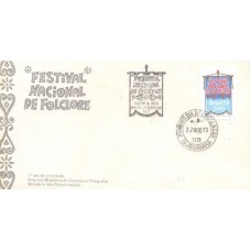 FDC-029 - FESTIVAL FOLCLORE - 1973 - 1º DIA GUANABARA + CBC - RHM R$ 212,50 (42,50 UFs X R$ 5,00)