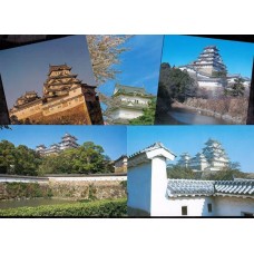 JAPÃO - PONTOS ATRATIVOS DO CASTELO DE HIMEJI - CARTELA COM 5 CARTÕES POSTAIS - LINDOS