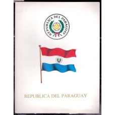 PARAGUAI - CARTELA COM 4 SELOS - 1992 - RASGOS NO VERSO DA CAPA