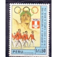 PERU - Y 873 (1988) CINQUENTENÁRIODA PRIMEIRA PARTICIPAÇÃO DO PERU NOS JOGOS OLIMPICOS (BERLIN 1936) SELO NOVO SEM GOMA 