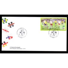 FDC-731A - SELO C3286/3287 - RELAÇÕES DIPLOMÁTICAS TCHECA - SE-TENANT - ESPORTE - FUTEBOL