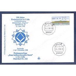 MAÇONARIA - FDC - 250 ANOS DE MAÇONARIA EM CELLE - 1998 - ALEMANHA