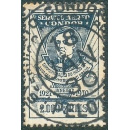 K-11 - 1930 - 3º ANIVERSÁRIO DO SERVIÇO AÉREO COMERCIAL NO BRASIL - VICTOR KONDER - CARIMBADO - SEM GOMA - LINDO CARIMBO!!! - RHM R$ 2.000,00 (400 UFs X 5,00)