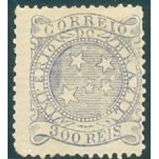 I-66 - 1887 - 300 RÉIS - ULTRAMAR CINZA - SEM MARCA DE CHARNEIRA -  NOVO - LINDISSIMO - RHM R$ 1.850,00 (370 UFs X 5,00)