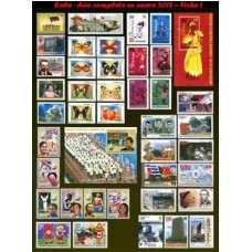 CUBA - ANO COMPLETO - 2012 - 67 SELOS E 4 BLOCOS - NOVOS (MINT)