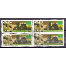 C-2158 -1998 - PATRIMONIO HISTORICO MISSÔES  - QUADRA - CARIMBO CBC - GOMADA - RHM R$ 50,00 (10 UFs X 5,00)