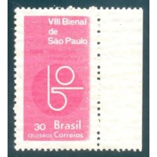 C-0537Y - 1965 - VIII BIENAL/SP - NOVO - MARMORIZADO - GOMADO