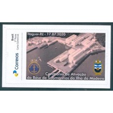 PB-172 - 2020 - SELO PERSONALIZADO CERIMÔNIA DE ATIVAÇÃO DA BASE DE SUBMARINOS DA ILHA DA MADEIRA, AUTOADESIVO - MINT