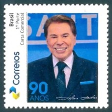 PB-186 - 2020 - SELO PERSONALIZADO 90 ANOS DE SÍLVIO SANTOS, GOMADO - MINT