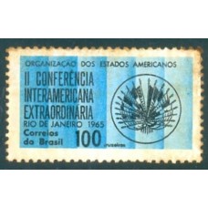 C-0541Y - MARMORIZADO - 1965 - IIª CONFERÊNCIA INTERAMERICANA EXTRAORDINÁRIA/RJ - NOVO - GOMADO - PONTOS DE OXIDAÇÃO