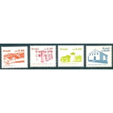 R-656/659 - 1987/88 - PATRIMÔNIO HISTÓRICO E ARTÍSTICO BRASILEIRO - IMPRESSORA GOEBEL - SÉRIE MINT - GOMADA - RHM R$ 112,00 (22,40 UFs X 5,00)