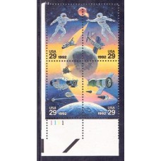 ESTADOS UNIDOS - 1992 - ASTRONOMIA - ESPAÇO - ASTRONAUTAS - SATÉLITES - QUADRA