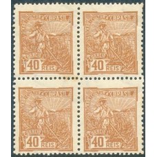 R-211 -  1923 - VOVÓ - FILIGRANA ESTADOS UNIDOS DO BRASIL (E) - LINDA QUADRA NOVA - GOMADA - PONTINHA DE FERRUGEM E PEQUENA DOBRA - 40 RÉIS - RHM R$ 500,00 (100 UFs X R$ 5,00)