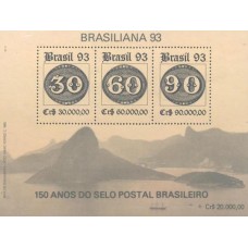 BL-095 - 1993 - 150 ANOS DO SELO POSTAL BRASILEIRO - RHM R$ 120,00 (30 UFs X 4,00)