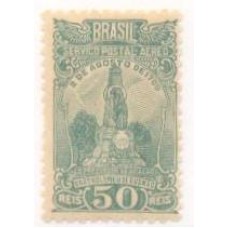 A-017 - 1929 - AERONÁUTICA - MONUMENTO AO PADRE GUSMÃO - 50 RÉIS - 2ª COLUNA - GOMADO - RHM R$ 5,00 (1 UFs X 5,00)