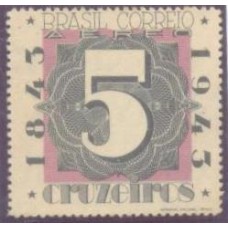 A-050 - 1943 - CENTENÁRIO DO SELO BRASILEIRO - 2ª COLUNA - GOMADO - RHM R$ 35,00 (7 UFs X 5,00)