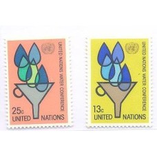 ONU NEW YORK - 1977 - MINT - CONFERÊNCIA MUNDIAL SOBRE ÁGUA - SÉRIE 2 SELOS - Y 275/76