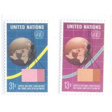 ONU NEW YORK - 1976 - MINT - CONFERÊNCIA DA ONU SOBRE COMERCIO - SÉRIE 2 SELOS - Y 265/66 