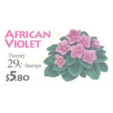 USA - 1992 - CADERNETA - AFRICAN VIOLET - NOVO