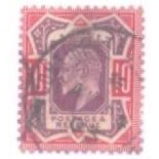 INGLATERRA - 1902 -  EDUARDO VII - 10 p. VERMELHO CARMINADO - USADO - Y 116