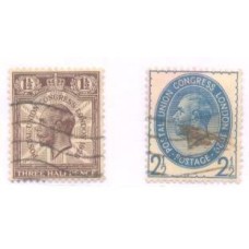 INGLATERRA - 1929 - CONGRESSO DA UPU - 2 SELOS USADOS - Y 181/82