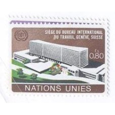 ONU GENEVE - 1973 - NOVA SEDE ESCRITÓRIO DO TRABALHO - SÉRIE 2 SELOS - MINT - Y 37/38 