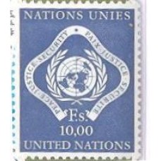 ONU GENEVE - 1969-70 - SÉRIE CORRENTE - BANDEIRA EDIFÍCIOS - SEDE-GLOBO TERRESTRE - EMBLEMAS - SÉRIE 14 SELOS - MINT - Y 0001/14