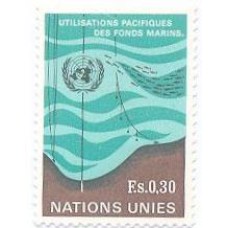 ONU GENEVE - 1971 - UTILIZAÇÃO PACIFICA DOS FUNDOS MARINHOS - MINT - Y 15