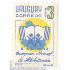 URUGUAY - 1982 - CAMPANHA NACIONAL DE ALFABETIZAÇÃO - MINT