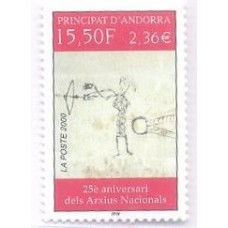 ANDORRA FRANCESA - 2000 - 25º ANIVERSÁRIO DOS ARQUIVOS - MINT - Y 539