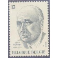 BÉLGICA - 1988 - CENTENÁRIO DO NASCIMENTO DE JEAN MONNET (1888-1979) - O PAI DA EUROPA - RETRATO - MINT - Y 2295