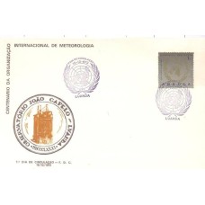 ANGOLA - 1973 - FDC - CIÊNCIA - CENTENÁRIO DA ORGANIZAÇÃO METEOROLÓGICA MUNDIAL - EMBLEMA - SOBRE FDC ILUSTRADO C/ O OBSERVATÓRIO JOÃO CAPELLO - Y 0580