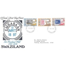 SWAZILAND - 1979 - FDC - 100º ANIVERSÁRIO DA MORTE DE SIR ROWLAND HILL - REPRODUÇÃO DE SELOS - SÉRIE 3 SELOS SOBRE FDC ILUSTRADO - Y 319/321