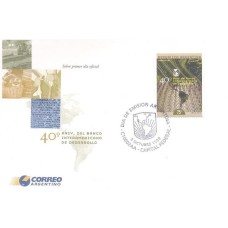 ARGENTINA - 1999 - FDC - MAPA - 40º ANIVERSÁRIO DO BANCO INTERAMERICANO DE DESENVOLVIMENTO DO SUL - AUTORROTA DETALHE DE ARTESANATO - Y 2119