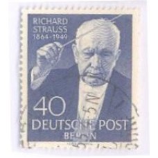 ALEMANHA BERLIN - 1954 - USADO - 90º ANIVERSÁRIO DO NASCIMENTO DE RICHARD STRAUSS (1864-1949) - YT-109 - MI-124