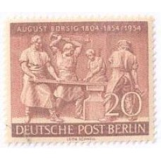 ALEMANHA BERLIN - 1954 - MINT - CENTENÁRIO MORTE AUGUST BORSIG - YT-110 - MI-125